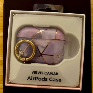 Velvet Caviar AirPods Pro Purple Geometric Marble Case